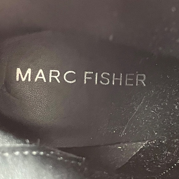 NEW Marc Fisher Boots Womens 7.5 brown snakeskin block heels ankle booties - Picture 6 of 13